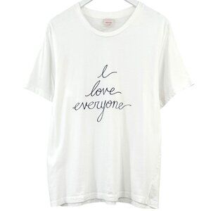 Cinq A Sept White "I Love Everyone" Loose Fit Graphic Print T-Shirt Tee
